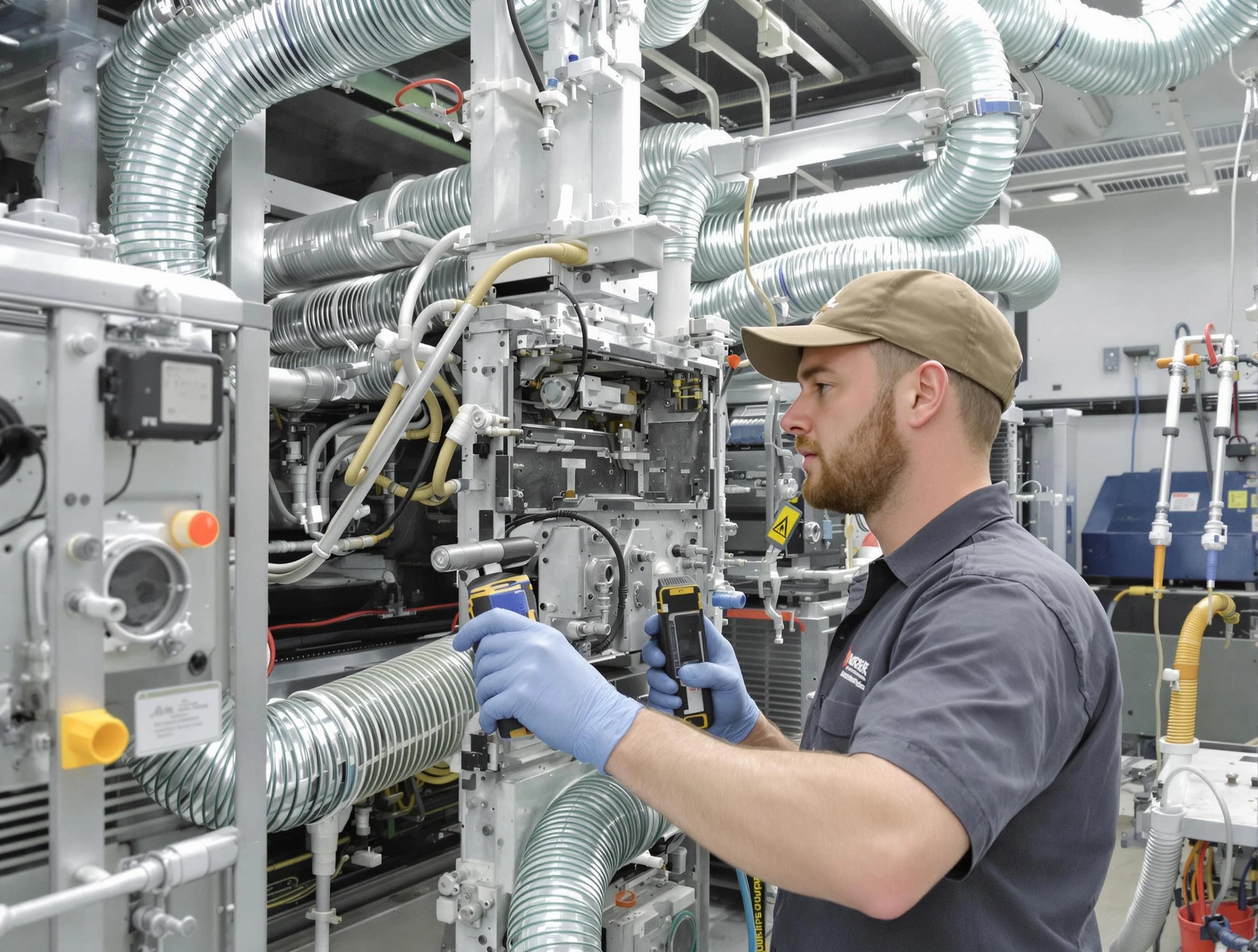 Fultondale Air Duct Cleaning technician performing precision commercial coil cleaning at a business facility in Fultondale