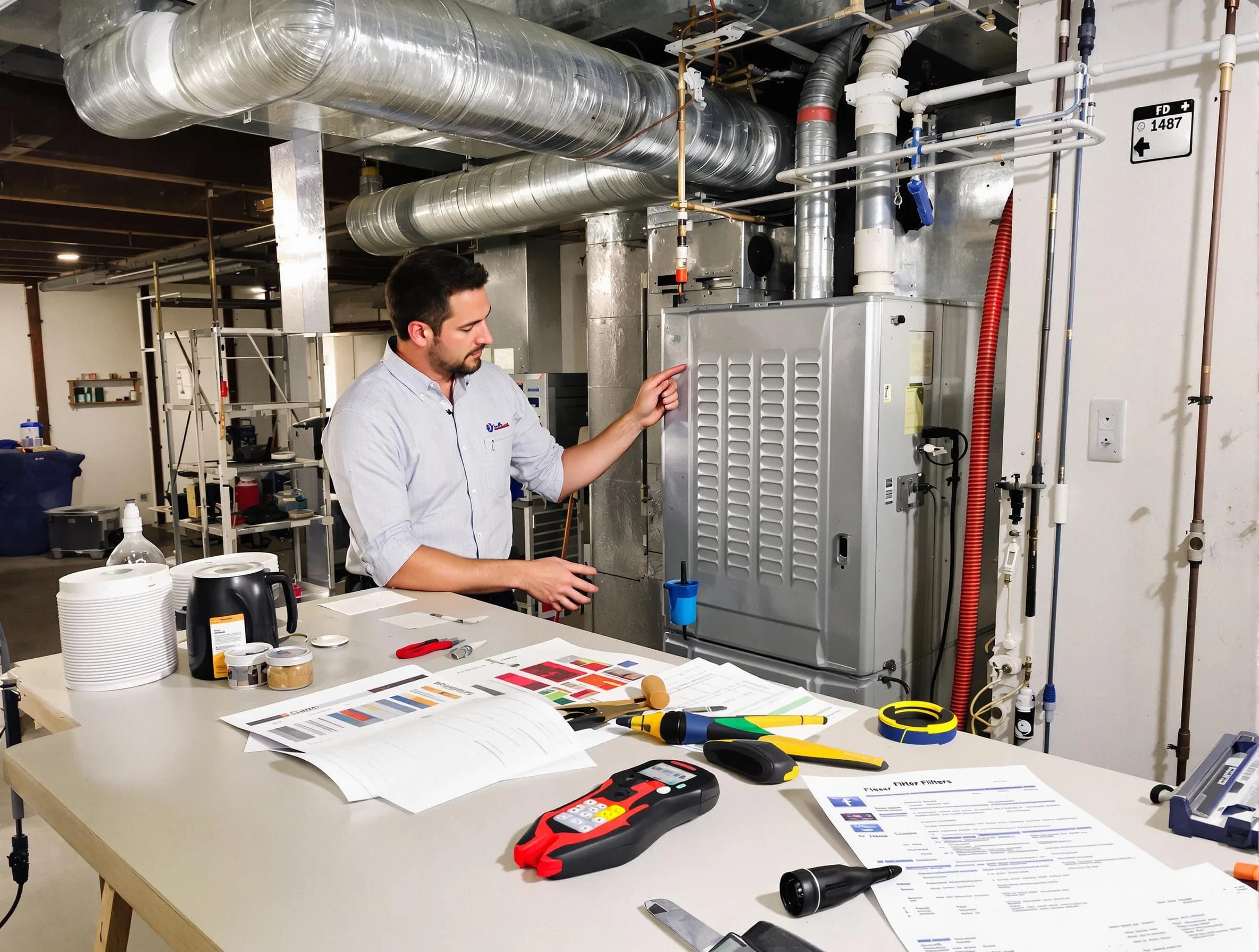 Fultondale Air Duct Cleaning inspector conducting detailed filter system evaluation using professional diagnostic tools in Fultondale