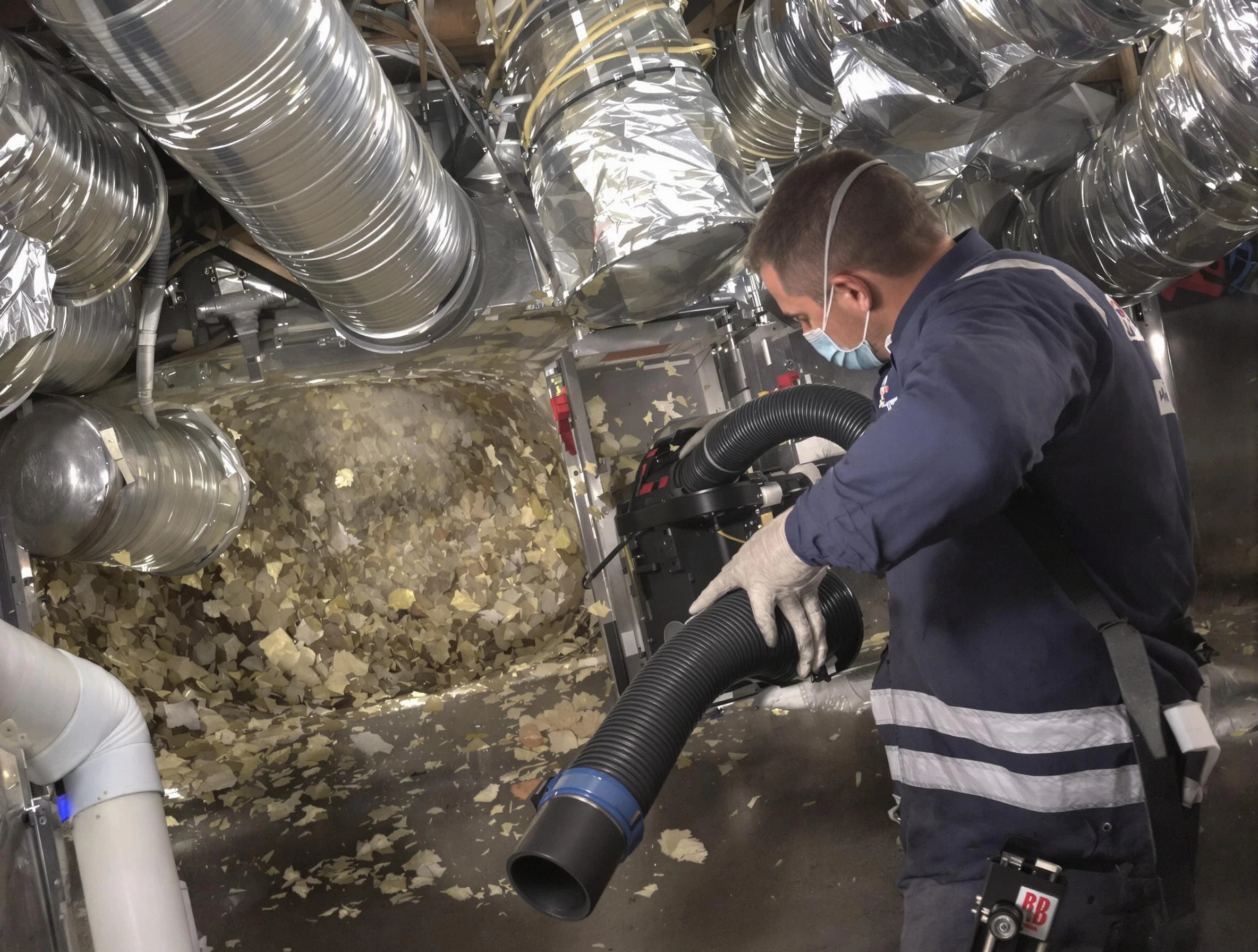 Fultondale Air Duct Cleaning specialist operating negative pressure cleaning equipment for thorough duct maintenance in Fultondale