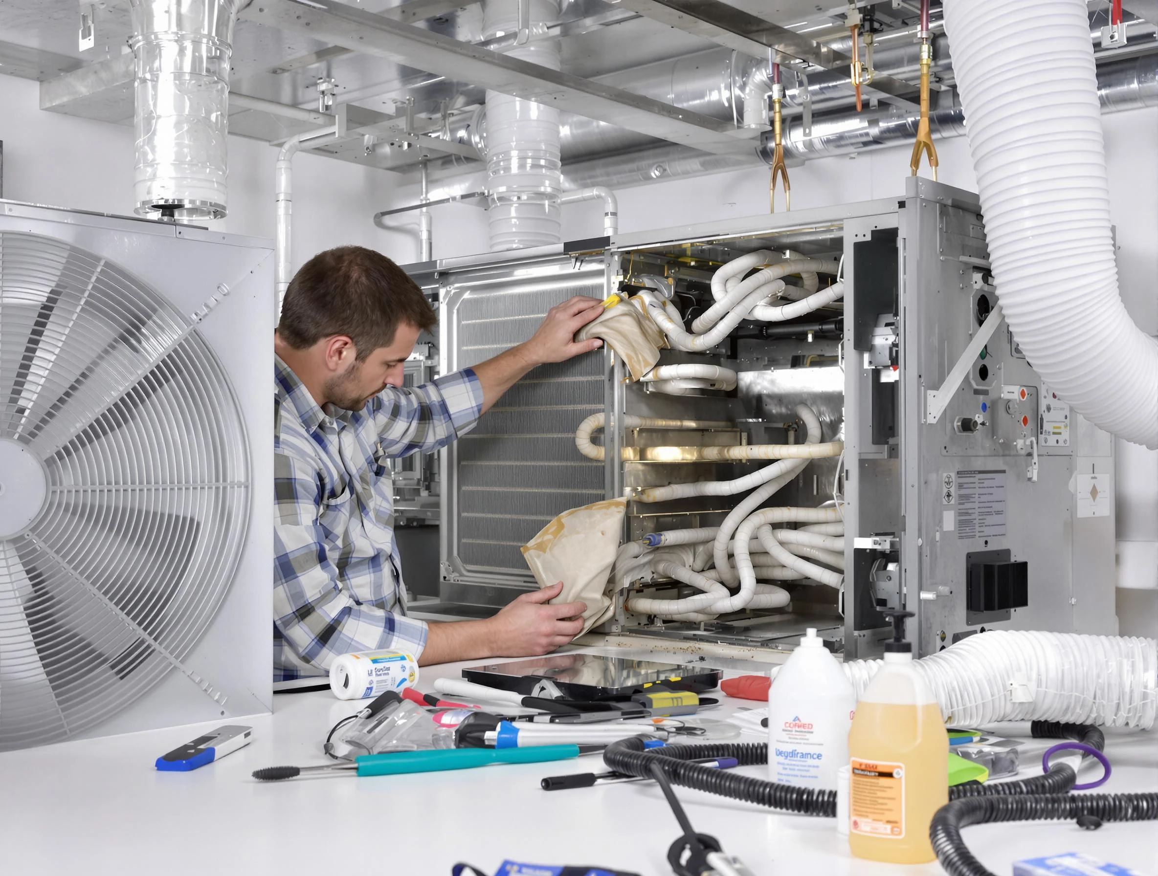 Fultondale Air Duct Cleaning specialist performing precision AC coil cleaning in Fultondale