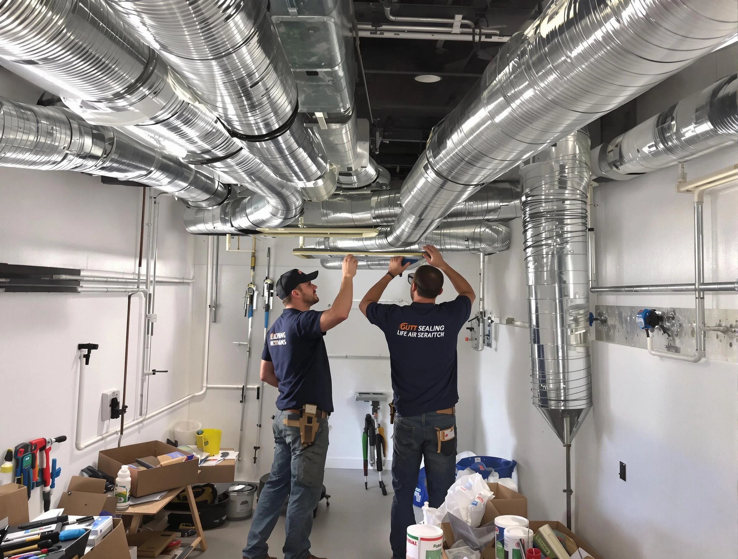 Fultondale Air Duct Cleaning technician applying professional duct sealing solutions in Fultondale